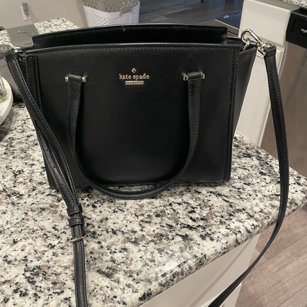 Black Leather Kate Spade Satchel